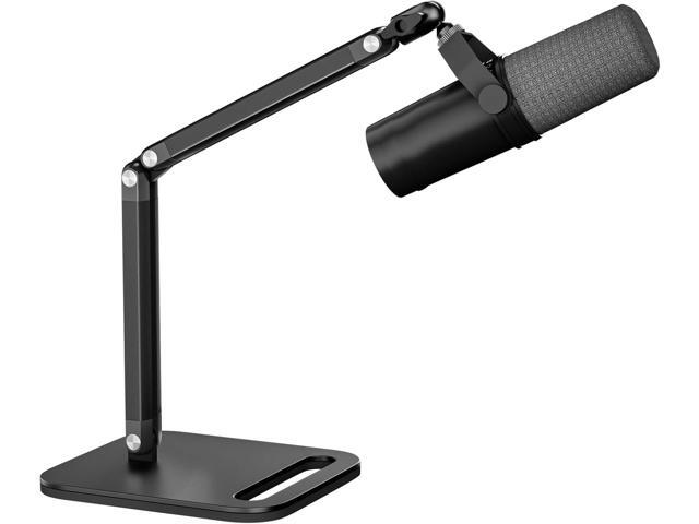 Studio Microphone Stand,Adjustable Mic Arm Clip Desktop Mount,1/4' and 5/8' Screw Adapters,Compatible with Fifine/Shure/Pyle / AT2020 /...