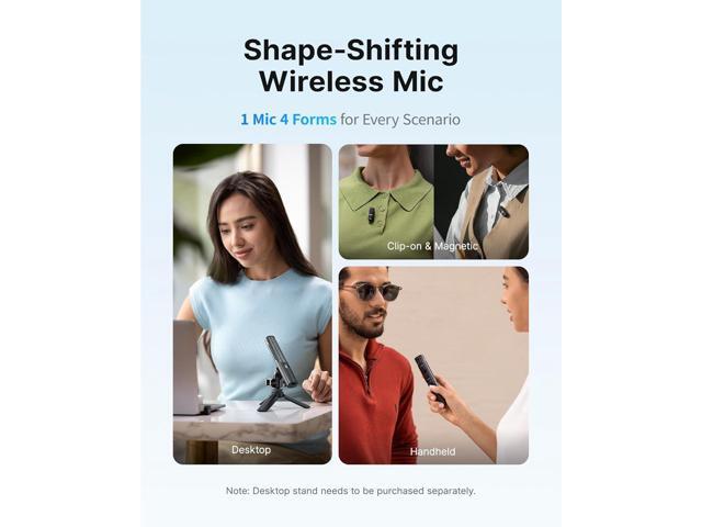 BOYA Magic Wireless Mini Microphones for iPhone 15-16/Android, 4 Form-in-1 Mic, 7g Lightweight, AI Noise Reduction, 48kHz/24bit, APP Control, 328ft...