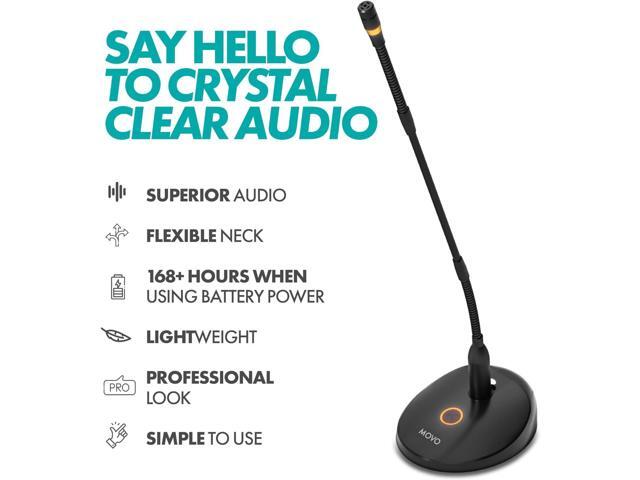 Movo GM-9 Professional 18-inch Gooseneck XLR Podium Microphone for Lectures, Conferences, Streaming, and Video Meetings