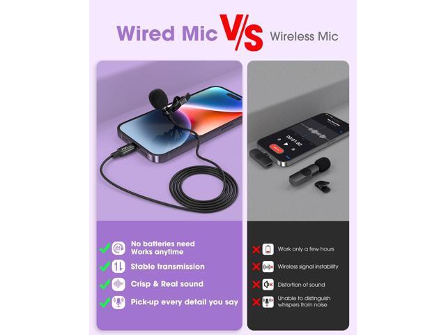 PoP voice Microphone Professional for iPhone Lavalier Lapel Omnidirectional Microphone for iPad, iPod, Condenser Mic for iPhone Audio & Video...