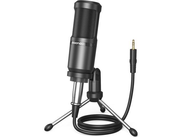 MAONO Condenser Microphone, Cardioid Studio Condenser Recording Mic with 3.5mm XLR for podcasting, Streaming, Singing, Vocal, Home-Studio