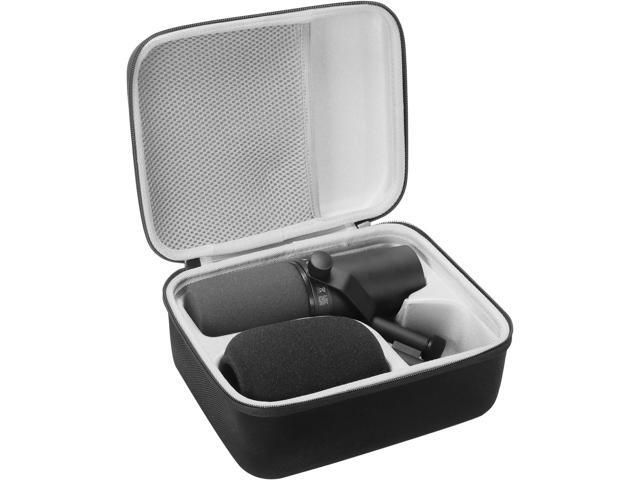 Hard Carrying Case Compatible with Shure SM7B/MV7/SM7dB/MV7+/MV7X Vocal Dynamic Microphone (Black)