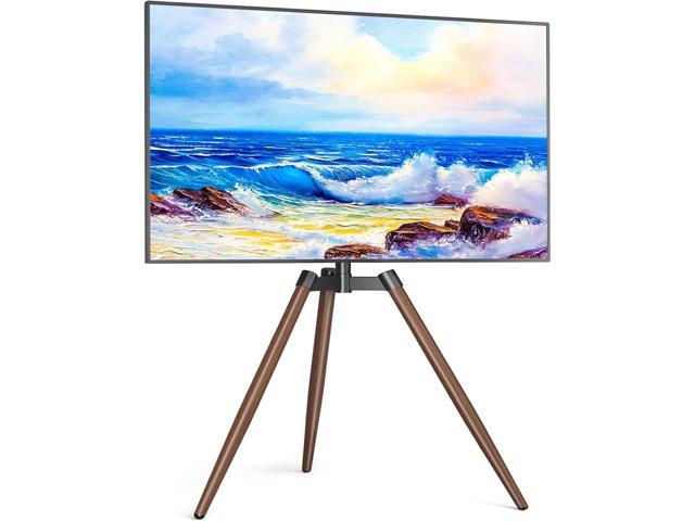 Rfiver Artistic Easel TV Stand, Height Adjustable & Swivel 100° Tripod TV Stand for 32-65 Inch LCD LED Flat Panel Curved Screen TVs up to 77 lbs,...