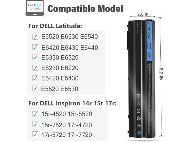 T54FJ 8858x Laptop Battery for Dell Latitude E6420 E6430 E6440 E6520 E6530 E6540 E5520 E5530 E5420 E5430, Inspiron 17r-7720 17r-se-7720 17r-5720...