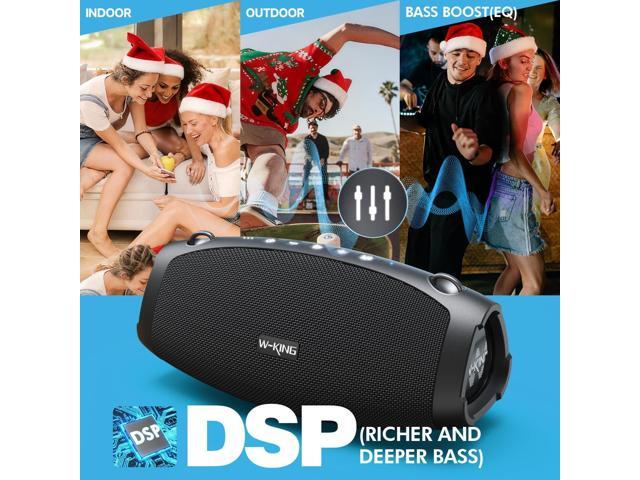 W-KING Bluetooth Speaker Loud, 120W Max Portable Speakers Bluetooth Wireless, IPX6 Waterproof Party Large Speaker Outdoor Boombox Subwoofer*2, 70W...