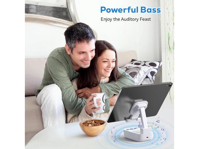 Gifts for Men Women, White Elephant Gifts for Adults, Cell Phone Stand with Wireless Bluetooth Speaker, Punchy Bass & HD Stereo Sound Speaker...