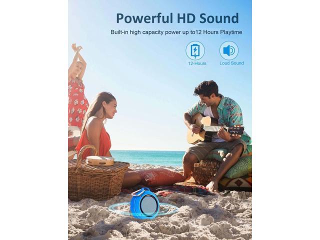 Kunodi Bluetooth Shower Speaker with IPX7 Waterproof, Dynamic Lights, Crisp Clear Sound, True Wireless Stereo, Clip Portable for Pool Beach Boat...