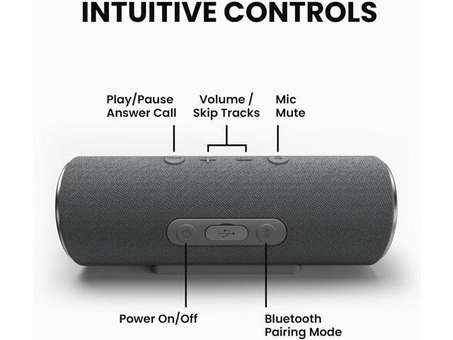 Cleer Scene Wireless Bluetooth Speaker, Simple Fast Pairing, Waterproof IPX7, 12Hrs Play time, Deep Bass, Built-in Mic, Powerful Portable Speakers,...