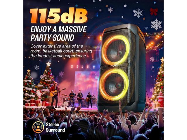 W-KING 240W Portable Bluetooth Speaker,Loud Boombox with Deep Bass Subwoofers, IPX6 Waterproof Party Outdoor Speaker, Speakers Bluetooth Wireless,...