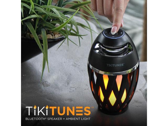 TikiTunes Portable Bluetooth 5.0 Indoor/Outdoor Wireless Speaker, LED Torch Atmospheric Lighting Effect, 5-Watt Audio USB Speaker, 2000 mAh Battery...