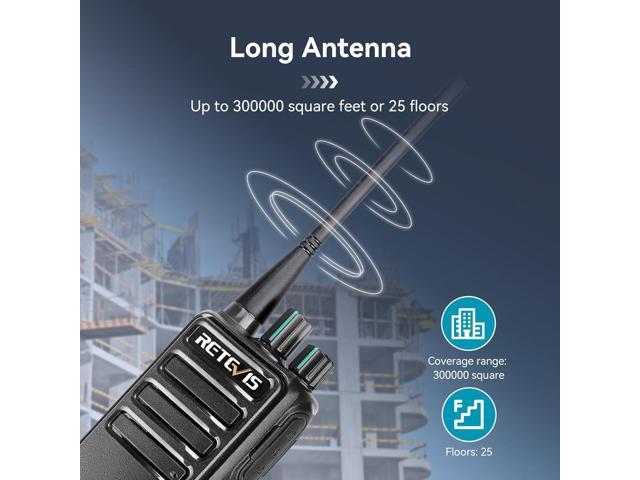 Retevis RB29 2 Way Radio Long Range,Two Way Radios with Waterproof Shoulder Mic,USB Charging Base,Rugged Walkie Talkies Rechargeable for Business...
