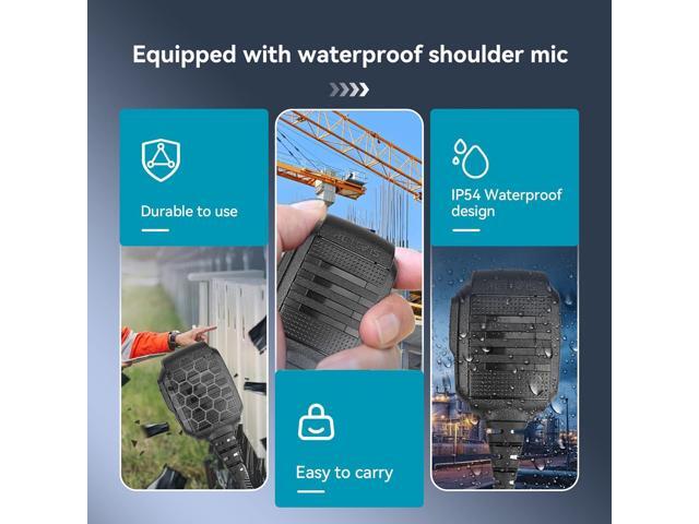 Retevis RB29 2 Way Radio Long Range,Two Way Radios with Waterproof Shoulder Mic,USB Charging Base,Rugged Walkie Talkies Rechargeable for Business...