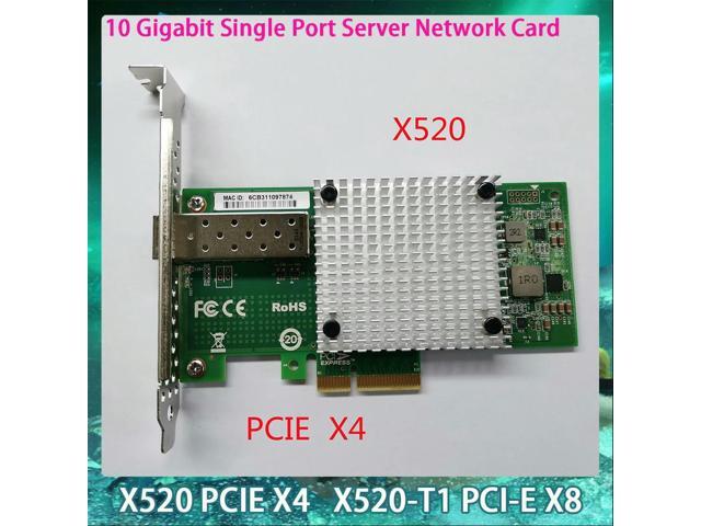 For Inter X520 X520-T1 PCIE X4 PCI-E X8 10 Gigabit Single Port Server Network Card NIC