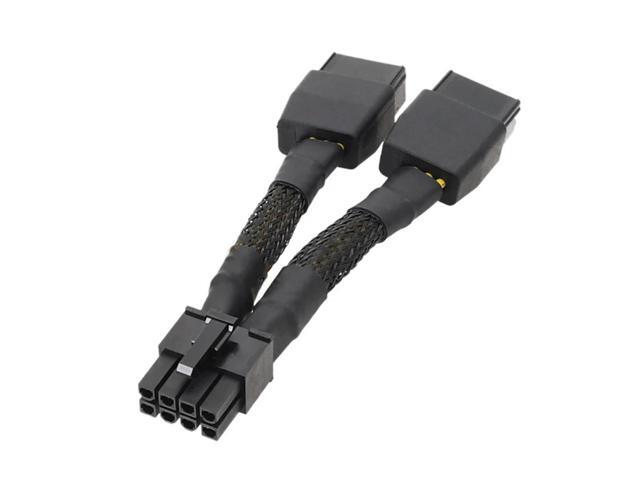 Dual 8Pin to 8Pin Power Cable Graphics Card Power Cord Cable for TESLA K80/M40/P100/V1 GPU 10cm, A Rich