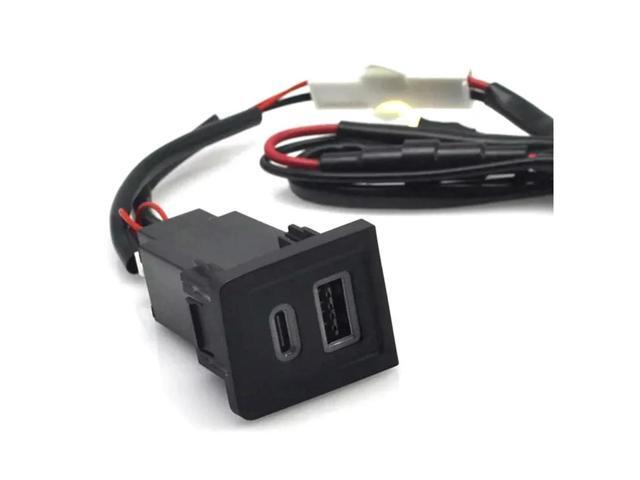 Car USB Charger PD Quick Charge QC3.0 Phone Charging Adapter Outlet For Multivan T5 2003-2015