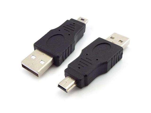 5pcs USB 2.0 A Male To Mini USB 5 Pin Male Plug Adapter Connector Converter for PC Laptop Data Transmission L1
