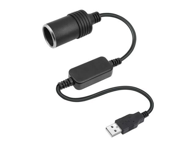 USB 5V to 12V Adapter USB Male to 12V Car Cigarette Lighter Socket Female Power Supply Converter Cable Output 12V 10W