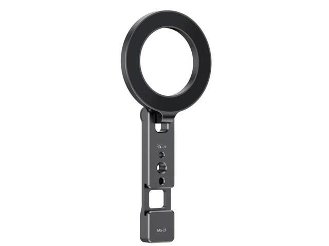Vrig Mg-23 Foldable Magnetic Phone Mount Travel Accessory With Cold Shoe& Tripod Hole For Vloggers And Pocket Tripods