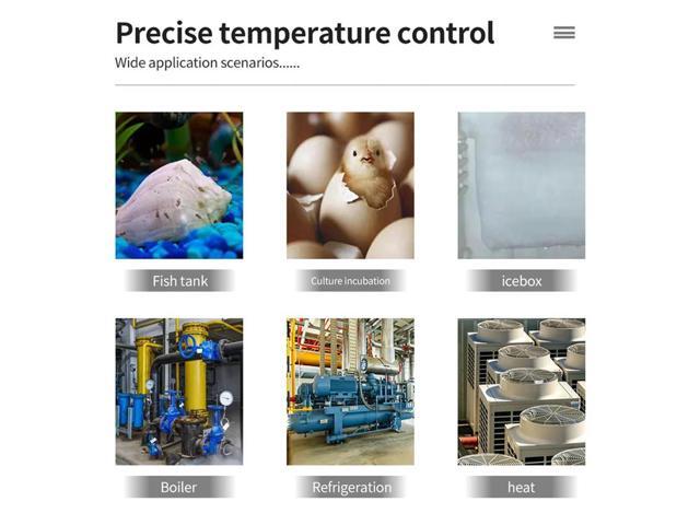 2X Tuya High Temperature Controller Digital Programmable Thermostat K-Type Thermocouple -99-999 Degrees ZFX-TW01
