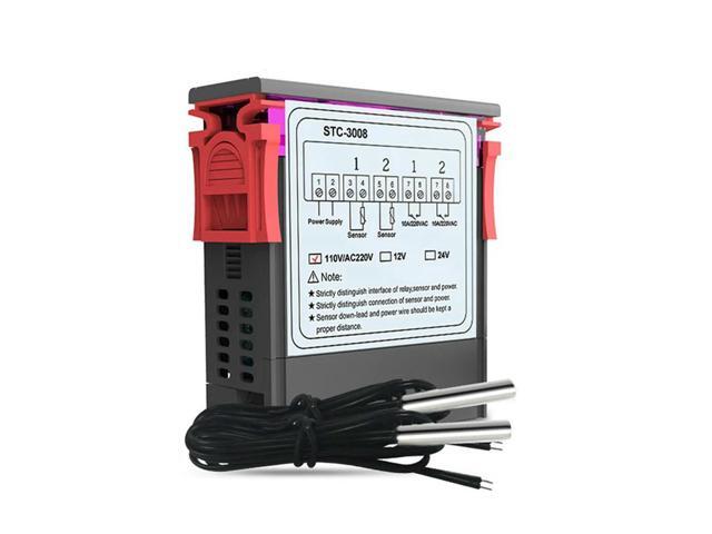 5X Digital Thermostat Temperature Controller STC-3008 Thermometer Sensor Hygrometer 12V 24V 220V