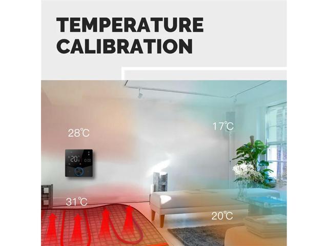 Water Heating Thermostat Water Boiler Temperature Control Parts Tuya APP Control For Alexa Google Voice- White