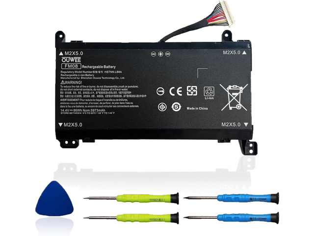 FM08 Laptop Battery Compatible with HP OMEN 17-AN001CA 17-an001LA 17-AN011DX 17-AN110NR 17-an006TX 17-an026TX HSTNN-LB8A 922976-855 922752-421...