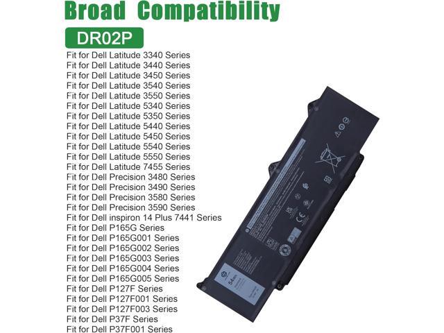 DR02P Laptop Battery Replacement for Dell Latitude 5350 5440 5450 5540 5550 7455 3340 3440 3450 3540 3550 5340 Precision 3480 3490 3580 3590 Series...