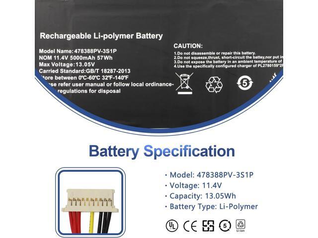 ANTIEE U478388PV-3S1P U478388PV 478388PV-3S1P Laptop Battery Replacement for Gateway GWTN156-12Bl GWTN156-12BK GWTN156-12BL GWTN156-12GR...
