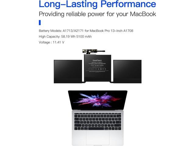 A1708 Battery Replacement for MacBook Pro 13-inch A1708(2016,2017) A2159(2019) A2289(2020) A2338(2020,2022) A1713/A2171 Battery