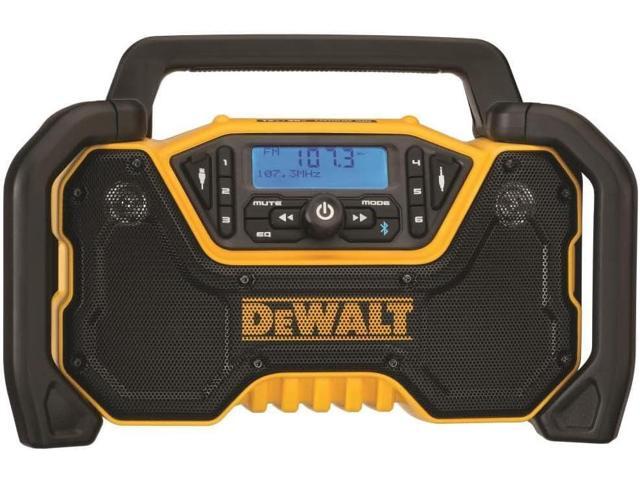 DEWALT 12V/20V MAX Portable Bluetooth Radio, Cordless, 100 ft Range, 3.5 Subwoofers, Jobsite (DCR028B)