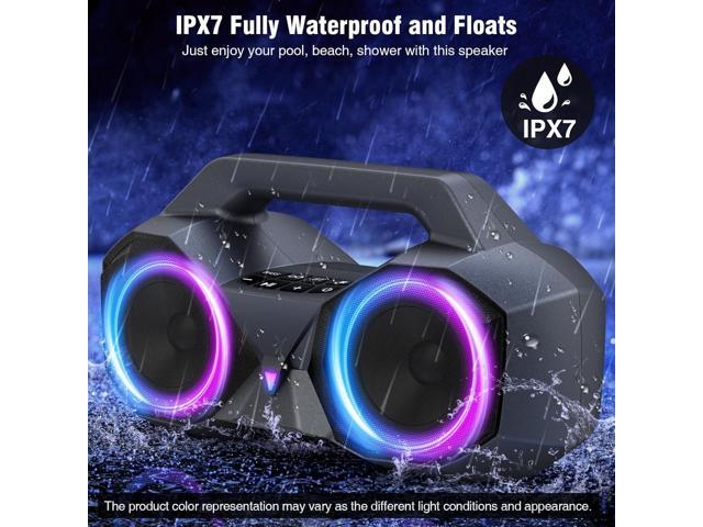 KMAG Bluetooth Speaker Wireless, 80W Loud Speaker with Deeper Bass, IPX7 Waterproof, 20H Playtime, Cool Lights, TWS, Portable Speaker for Home,...