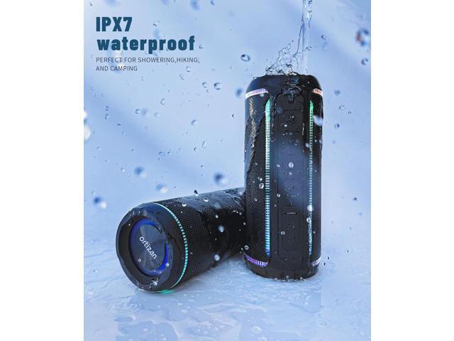 Ortizan Portable Bluetooth Speaker, 40W Loud Sound and Deep Bass, IPX7 Waterproof, True Wireless Stereo, Bluetooth 5.3, Colorful Flashing Lights,...