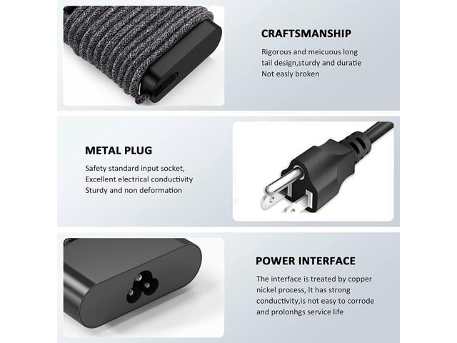 Slim 90W 65W USB-C Charger for Dell Laptop Charger: Dell XPS 13 9365 9360 9370, Latitude 5520 5420 3400 3500 5289 5300 2in1 7400 2in1,Inspiron 16...