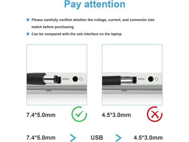 LXHY 19.5V 4.62A 90W AC Adapter Charger Power Supply Cord for Dell Laptop Computer, Dell PA-10 90-watt Power Supply(Connector: 7.4x5.0mm)