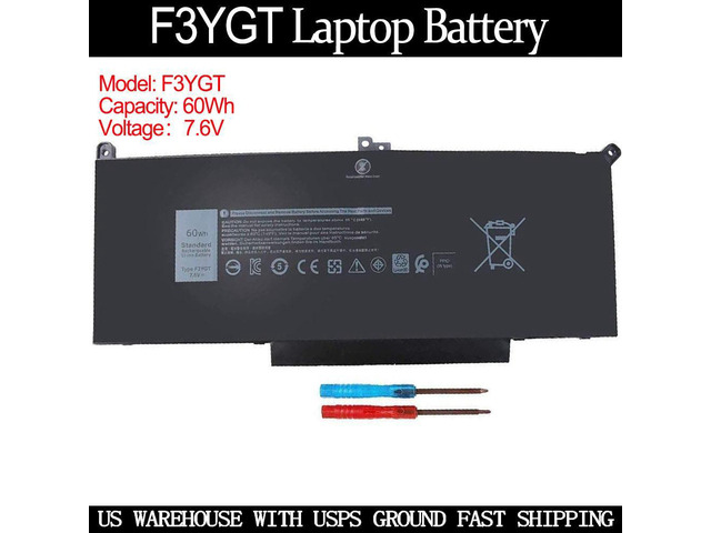 F3YGT 60WH Battery for Dell Latitude 7480 7490 7280 7290 7380 7390 E7280 E7480 E7490 12 7000 13 7000 14 7000 Series DM3WC ODM3WC DM6WC 2X39G KG7VF...