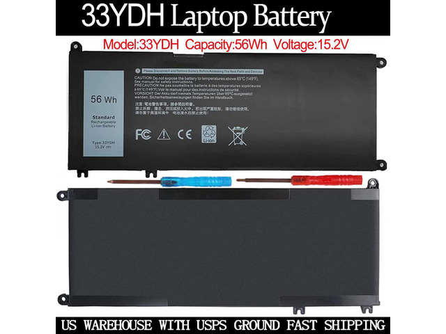 LXHY 56WH 33YDH Battery for Dell Inspiron 15 7577 17 7000 17 7773 17 7779 2in1 G5 15 5587 Latitude 13 3380 14 3490 15 3590 3580 PVHT1 P30E 99NF2...