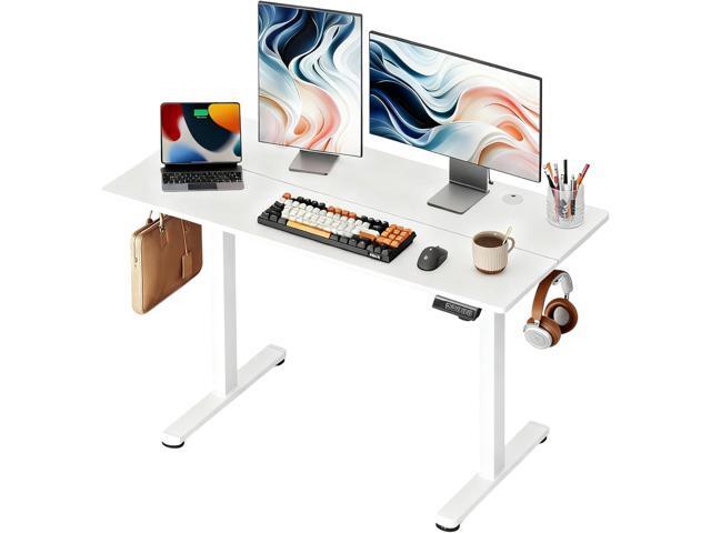 48 Inch Electric Standing Desk, 3 Adjustable Height Stand up Desk for Home Office, Ergonomic Sit to Stand Desk with LED TouchscreenHeadphone Hook,...
