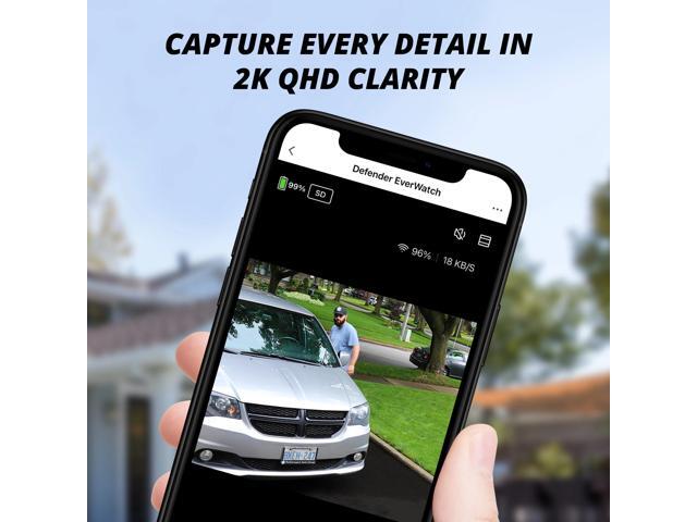 Defender - Solar Powered 4K AI Everwatch Wireless Security Camera with 3W Solar Panel, AI Detection, 2 Pack - White - image 5