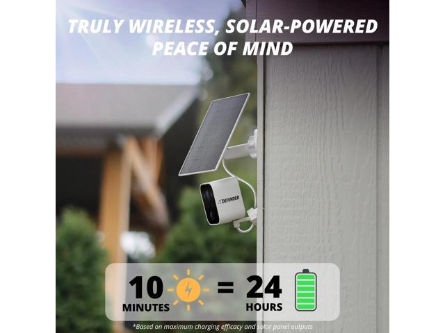 Defender - Solar Powered 4K AI Everwatch Wireless Security Camera with 3W Solar Panel, AI Detection, 2 Pack - White - image 4