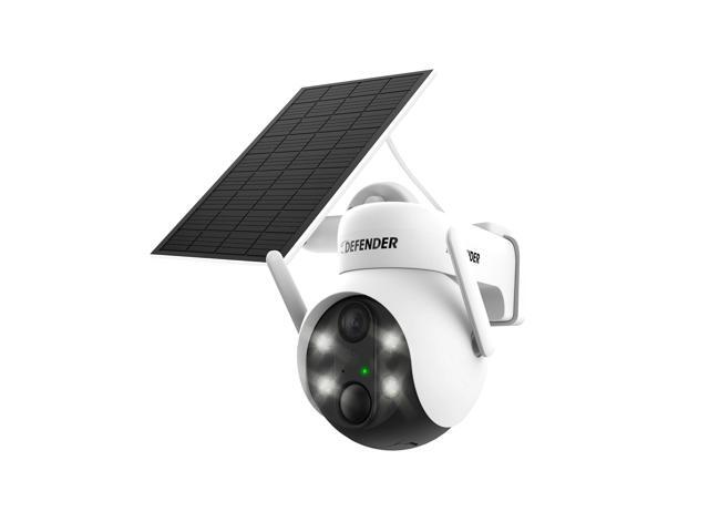 Defender - Solar Powered 4K AI Everwatch Wireless Security PTZ Camera with 3W Solar Panel, AI Detection - White - image 2