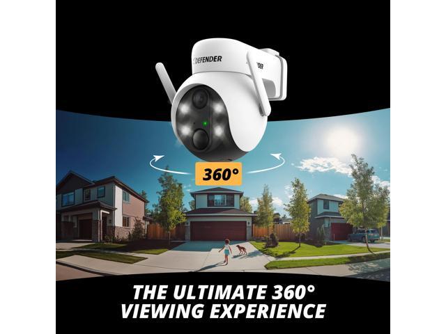 Defender - Solar Powered 4K AI Everwatch Wireless Security PTZ Camera with 3W Solar Panel, AI Detection, 2 Pack - White - image 5