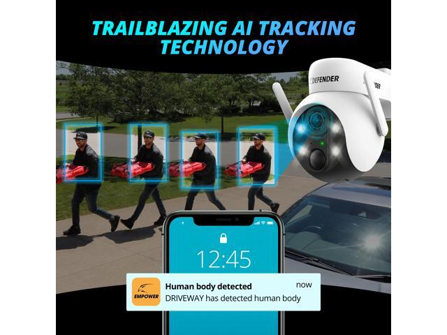 Defender - Solar Powered 4K AI Everwatch Wireless Security PTZ Camera with 3W Solar Panel, AI Detection, 2 Pack - White - image 8