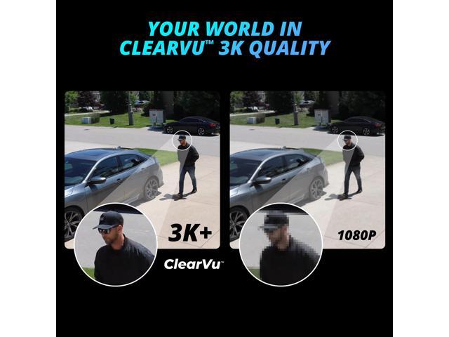 Defender - AI 3K+ Guard Tri-Lens PTZ WIFI Plug-in Security Camera, 360° Tracking, AI Detection, Works w/ Guard App, 2 Pack - White - image 6