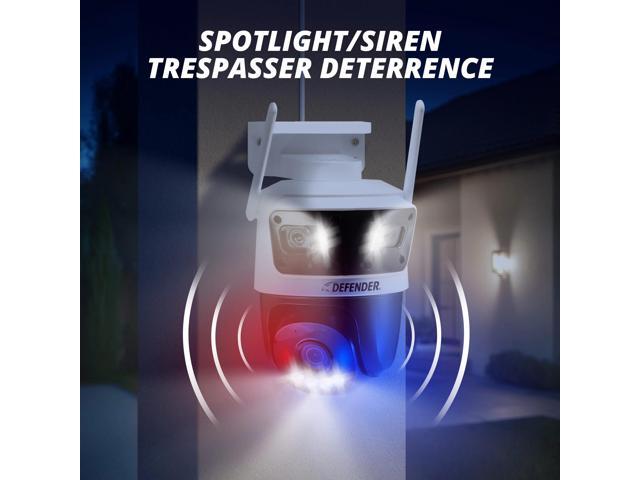 Defender - AI 3K+ Guard Tri-Lens PTZ WIFI Plug-in Security Camera, 360° Tracking, AI Detection, Works w/ Guard App, 2 Pack - White - image 7