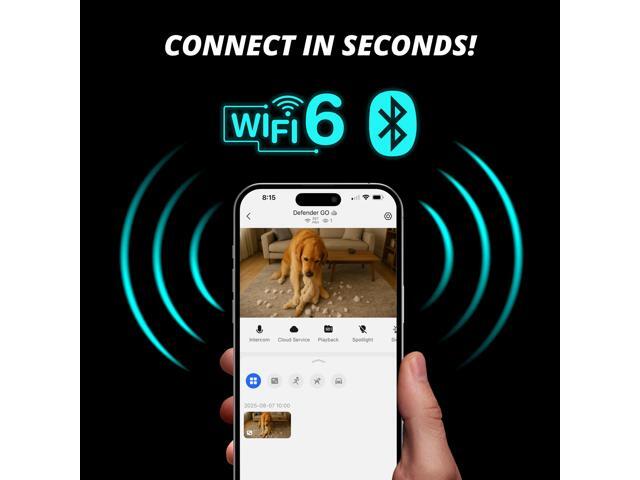 Defender - GO 2K AI POWERED Plug-in Power Indoor/Outdoor Home Security, Baby & Pet Camera - 2 Pack - White - image 7