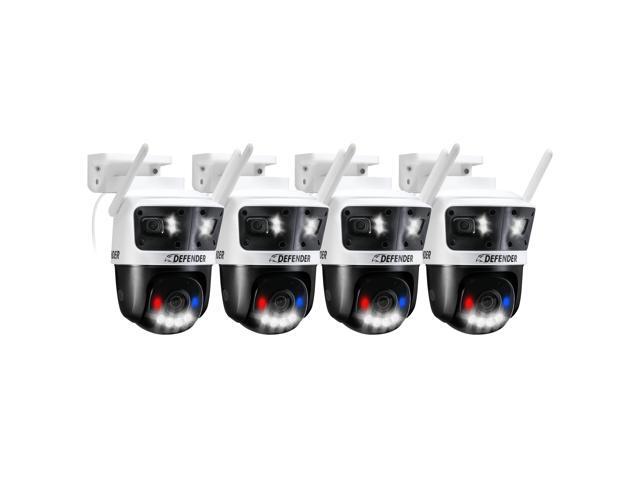 Defender AI POWERED 3K+ Guard WIFI Tri-Lens PTZ Plug-in Security Camera, 3-in-1 Technology, 360° Tracking, 8X Zoom, Human/Vehicle AI Detection,.