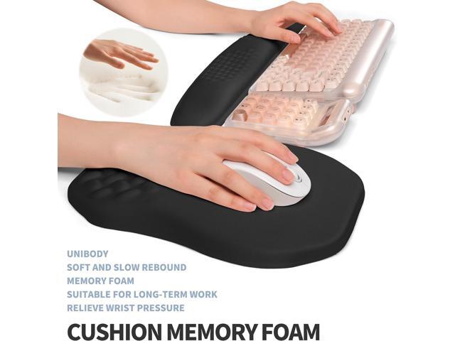 2-in-1 Ergonomic Set, Wave Keyboard Wrist Rest and Massage Slope Mouse Pad Wrist Support, Rebound Memory Foam for Relieve Carpal Tunnel Syndrome...