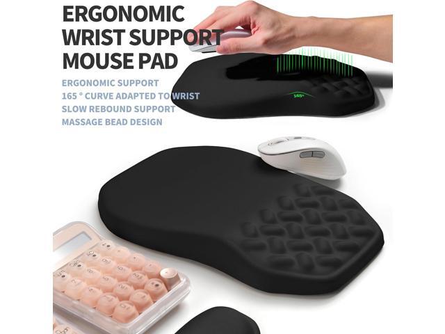 2-in-1 Ergonomic Set, Wave Keyboard Wrist Rest and Massage Slope Mouse Pad Wrist Support, Rebound Memory Foam for Relieve Carpal Tunnel Syndrome...