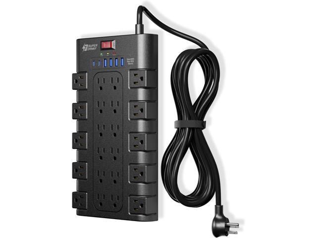 Surge Protector Power Strip, SUPERDANNY Charging Station 22 Outlets with 45W Type-C Fast Charging USB Ports, 4 USB-A, 2 USB-C, 2100J, 15A/1875W,...