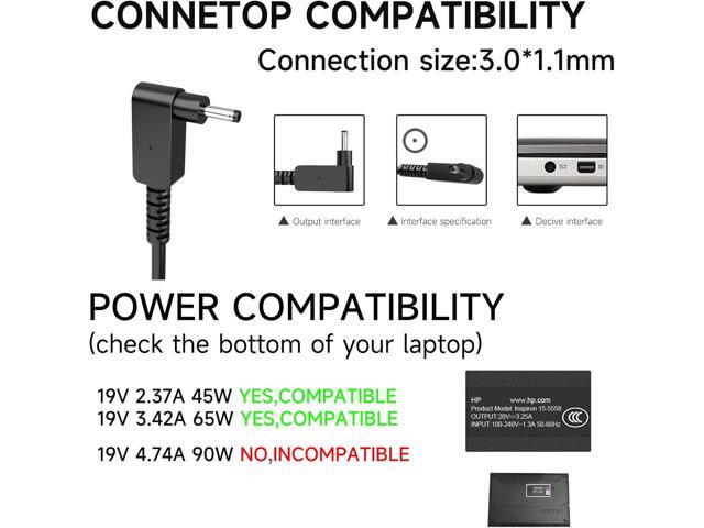 ROLADA 65W Laptop Charger Compatible with Acer ChromeBook 11 13 14 15 R11 N15Q8 N15Q9 N15Q10 CB3 CB5 C720 C720P C731 C738T C740 C810 C730E CB5-571...